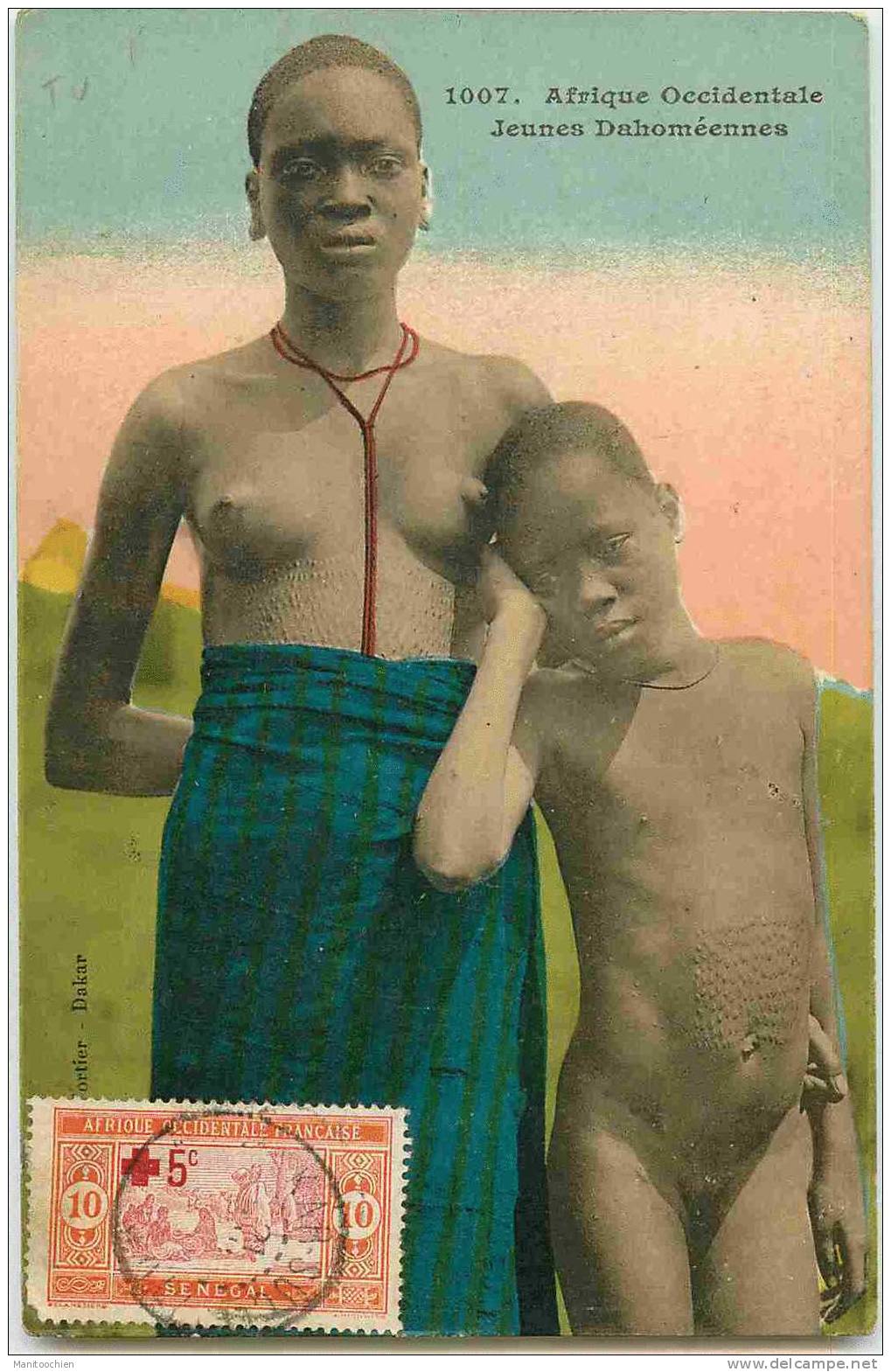 DAHOMEY  JEUNES DAHOMEENNES SEINS NUS - Dahomey