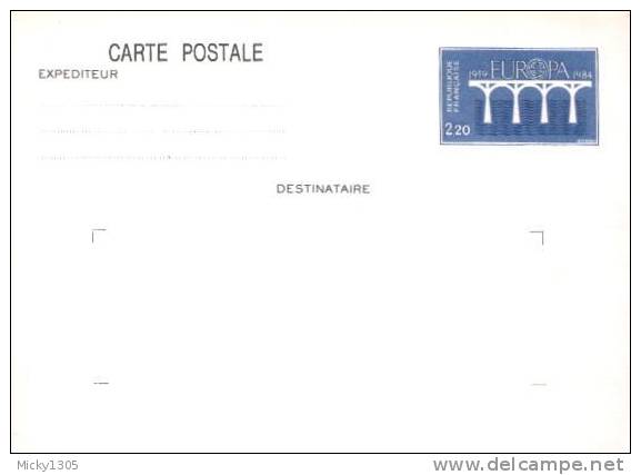 Frankreich / France - Ganzsache Postkarte  Ungebraucht / Postcard Mint  (y344) - 1984