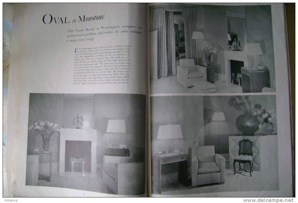 PDM/40 ARTS & DECORATION 1934-35/Hollingsworth/Eberman/Bahuaus/design/Wright/Hawaii/Capri/Uccelli Esotici - Art, Design, Decoration