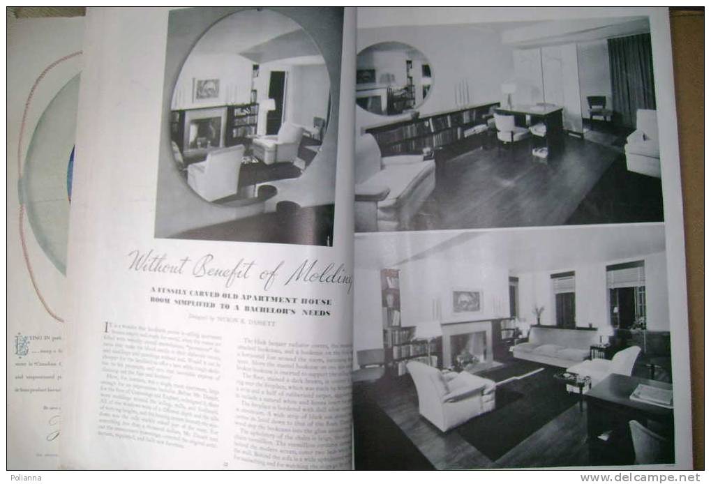 PDM/40 ARTS & DECORATION 1934-35/Hollingsworth/Eberman/Bahuaus/design/Wright/Hawaii/Capri/Uccelli esotici