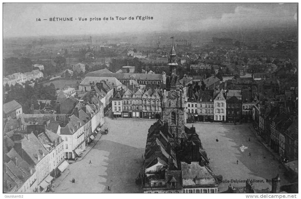 Vue Prise De La Tour De L´église - Bethune