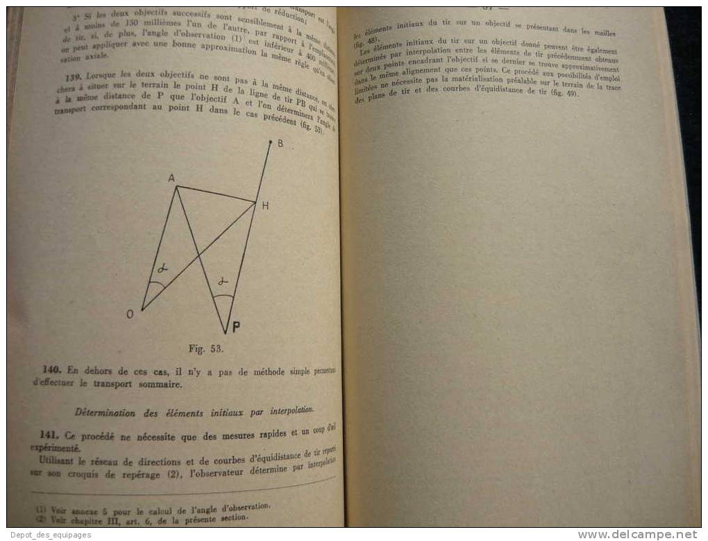 MANUEL : INSTRUCTION Sur Le TIR DES MORTIERS 1950 - Armes Neutralisées