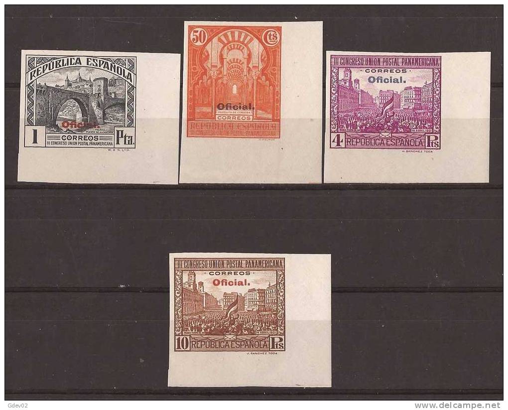 ES620-L2122.Spain Espagne PANAMERICANA OFICIAL1931.(Ed 620/9sd**)sin Charnela SUPER LUJO SIN DENTAR ESQUINA DE PLIEGO - Unused Stamps