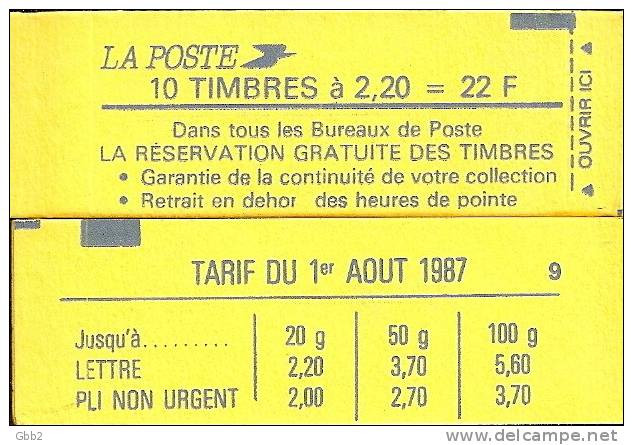 CARNET 2376-C 11a Liberté "LA RESERVATION GRATUITE DES TIMBRES " Variété Sans Le "S" Bas Prix RARE. - Autres & Non Classés