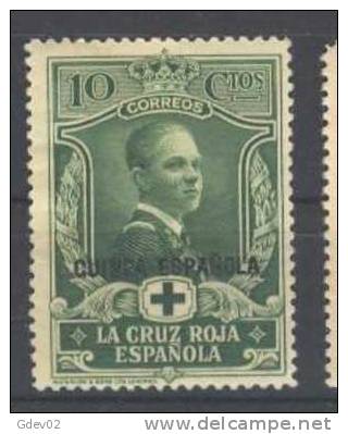 GUI180-LA193TAN.Guinee. GUINEA  ESPAÑOLA..CRUZ ROJA.Alfonso Xlll.1926  (Ed 180*) Con Charnela. - Nuevos