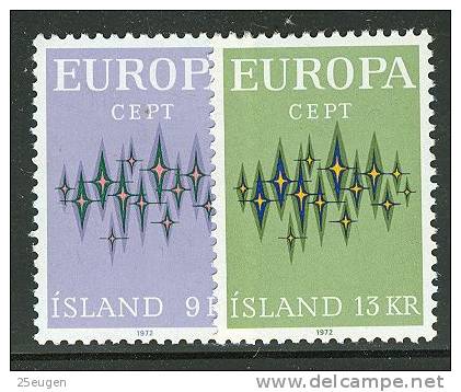 ICELAND  EUROPA CEPT 1972  MNH - 1972
