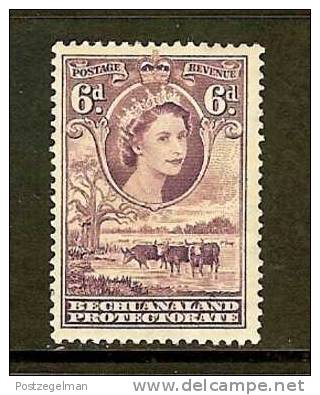 BECHUANALAND 1955 Hinged Stamp(s) QE II 6d Purple 135 - 1885-1964 Protectoraat Van Bechuanaland