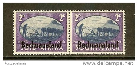 BECHUANALAND 1945 Hinged Stamp(s) Victory 2d Pair 114 - 1885-1964 Bechuanaland Protectorate