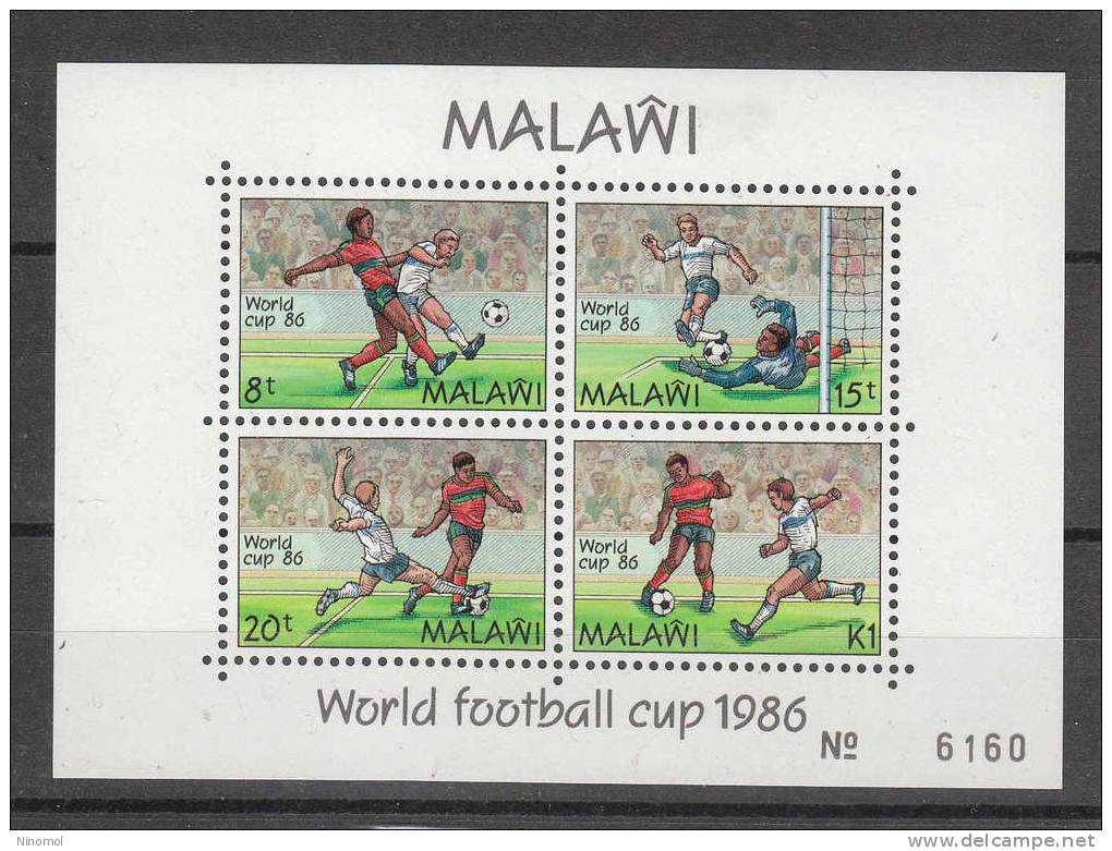 Malawi   -   1986.  Mexico '86.  Foglietto  MNH,  Fresh, Numbered, Rare - 1986 – México