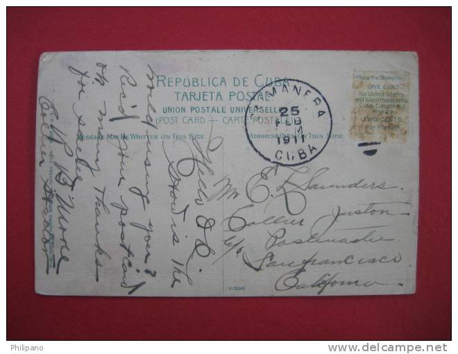 Cuba--  Guantanamo Bay  Hospital Quay US Naval Station-- 1911 Cancel   ----{Ref 102} - Cuba