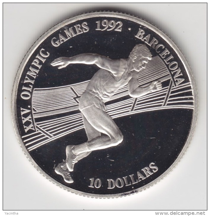 @Y@   Cookeilanden    10 Dollar  1990   Proof    (2969) - Islas Cook