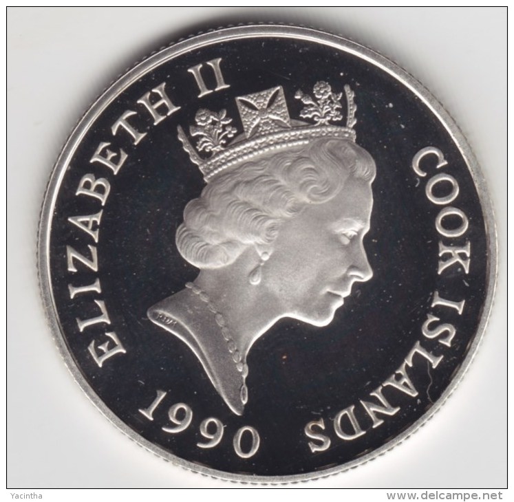 @Y@   Cookeilanden    10 Dollar  1990   Proof    (2969) - Cook