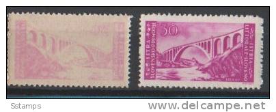 A-233  JUGOSLAVIA TRIESTE B ITALIA SLOVENIA LITORALE ISTRIA  Error  Roullett  PERFORATION 10 1-2 -- 11 1-2  NEVER HINGED - Neufs