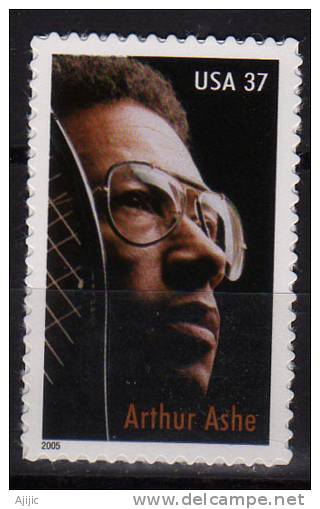 USA. Tennis Man Arthur Ashe ( Premier Afro-Americain Remportant Les Tournois Du Grand Chelem) 1 T-p Neuf ** - Tennis