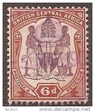 BRITISH CENTRAL AFRICA -  1901 6d Coat Of Arms. Used - Africa (Other)