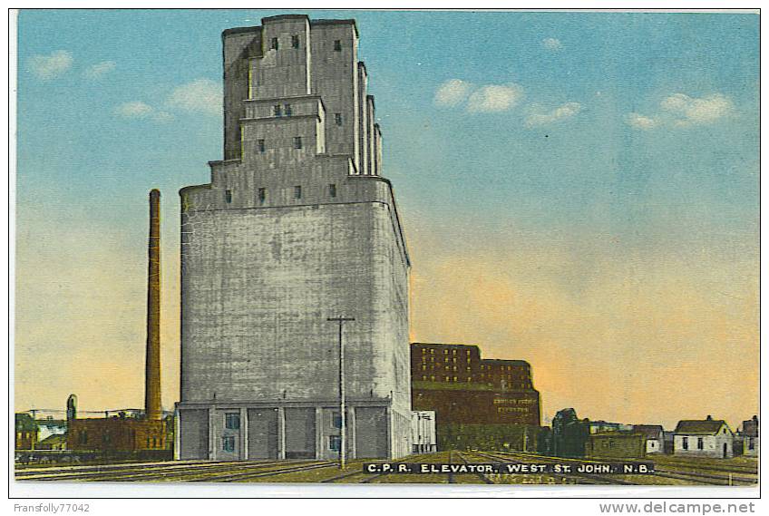 CANADA - NEW BRUNSWICK - ST. JOHN - C.P.R. Grain Elevator - RAILROAD YARD - St. John