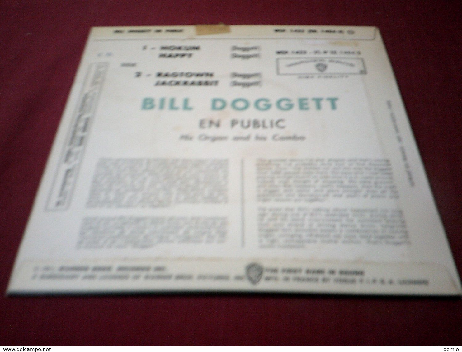 BILL  DOGGETT  EN PUBLIC    °   REF  WEP 1423  US No ED 1404  3  °°   RARE - Jazz