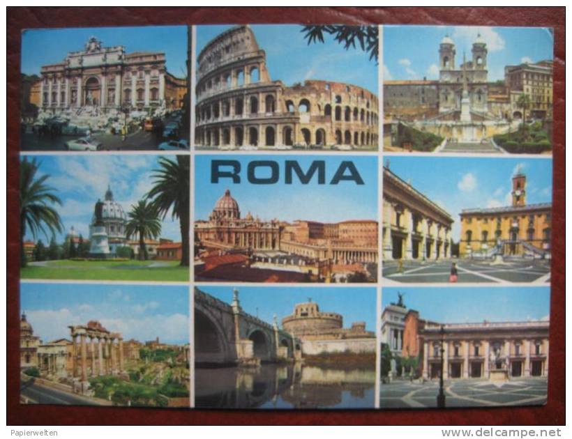 Roma - Mehrbildkarte - Panoramische Zichten, Meerdere Zichten