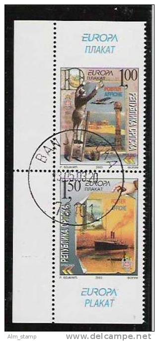 2003 BOSNIA REPUBLIKA SRPSKA EUROPA  Yv. 253-4   Mi. 271-2  Du DO Used Booklet Stamps - 2003