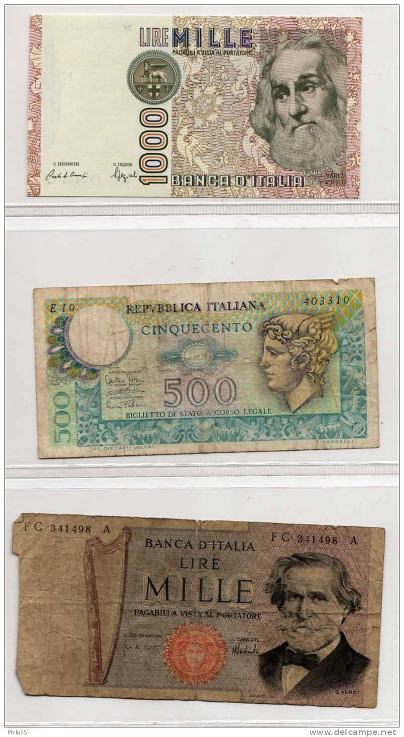 Lot 3 Billets D'Italie - Sammlungen