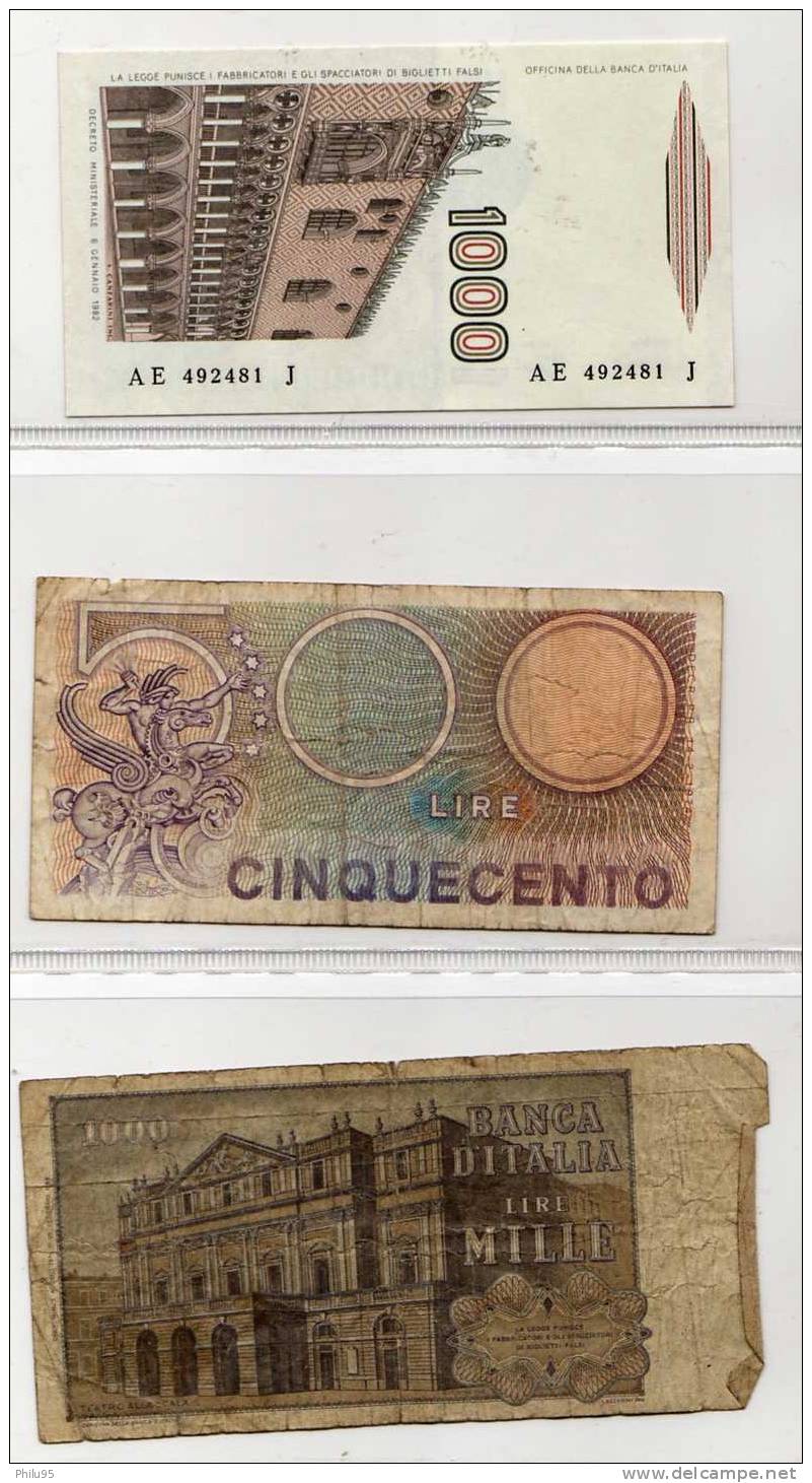 Lot 3 Billets D'Italie - Collections