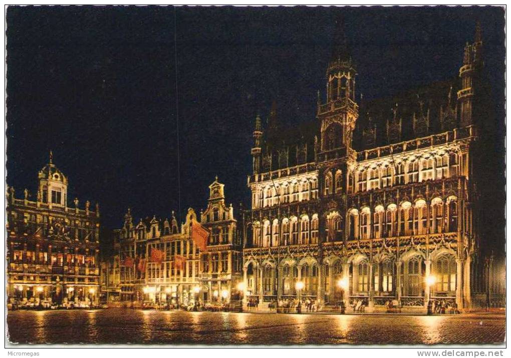 BRUXELLES - Grand'Place, Maison Du Roi, Roi D'Espagne - Bruselas La Noche