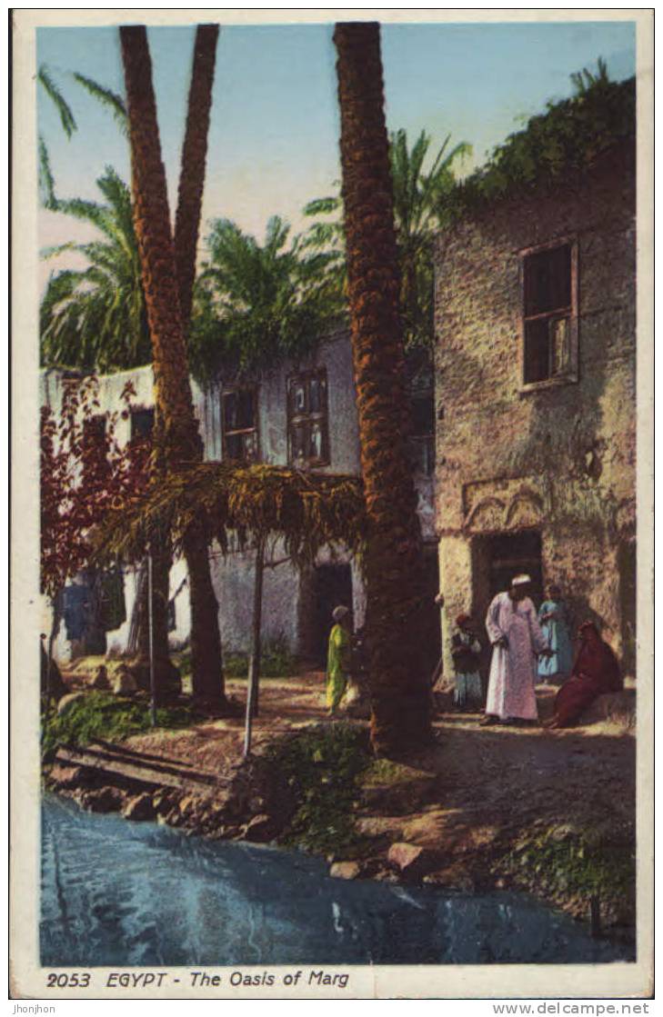 Egypt-Postcard,original Vintage- The Oasis Of Marg-2/scans - Other & Unclassified