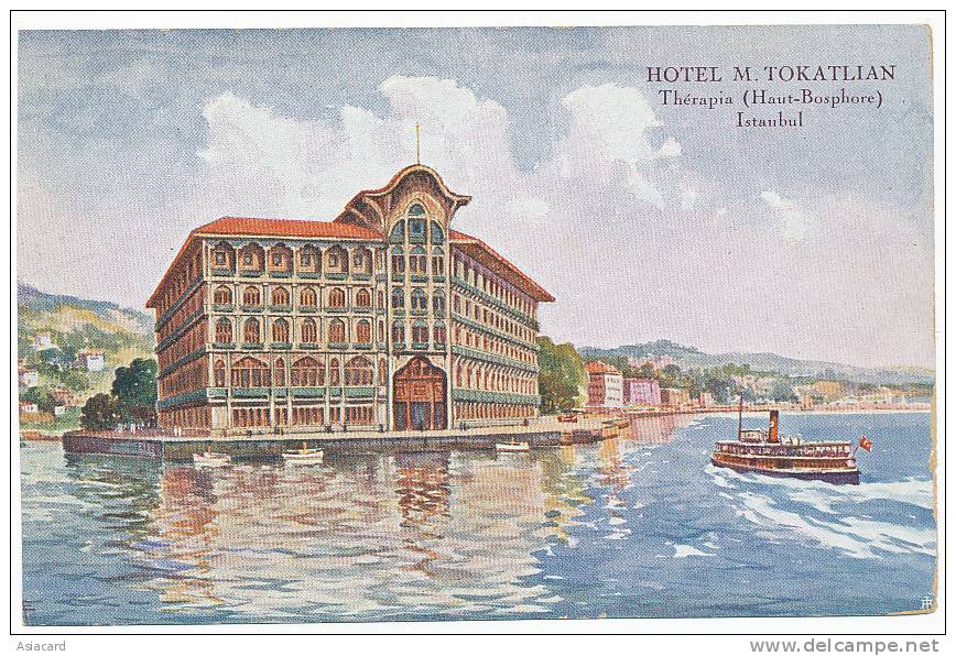 Set De 2 Cartes Hotel Tokatlian Therapia Constantinople Et Istanbul Differentes Armenie - Turquie