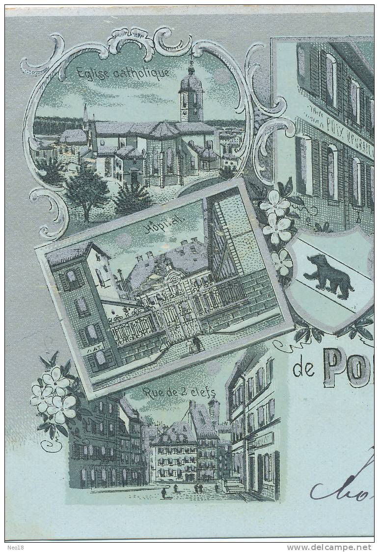 Porrentruy Souvenir Guggenheim 1499 Pionniere 1900 Hopital, Rue Du Marché , Rue Des 2 Clefs - Porrentruy