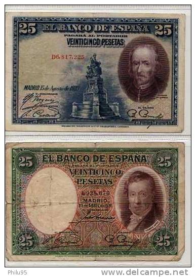 Lot 5 Billets Espagnols -  Collezioni