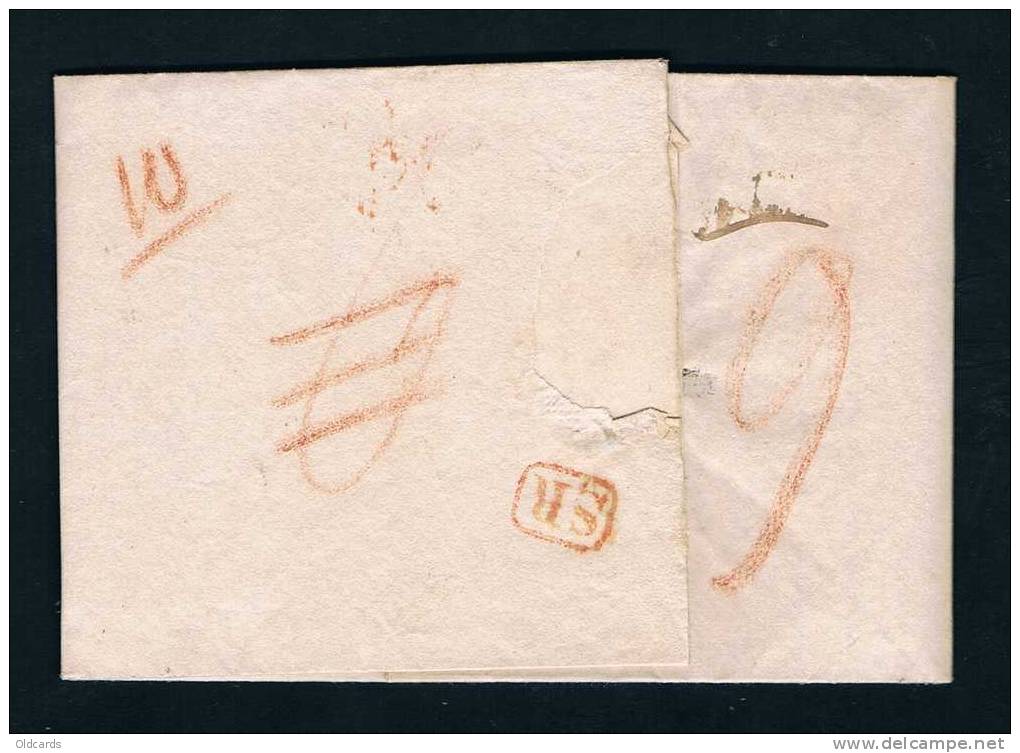 Belgique Précurseur 1838 Lettre De Francfort Acheminée Avec Càd Anvers + PP + Port Au Dos. - 1830-1849 (Belgique Indépendante)