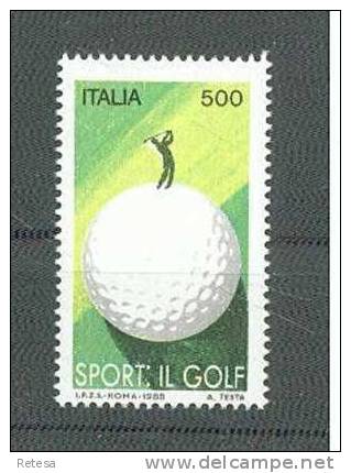 ITALIE  GOLF GOLFER EN BAL   1988  ** - Golf