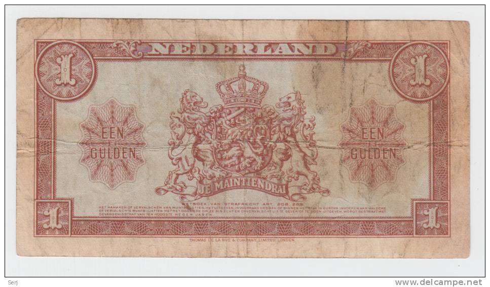 NETHERLANDS 1 GULDEN 1945 P 70 - 1  Florín Holandés (gulden)