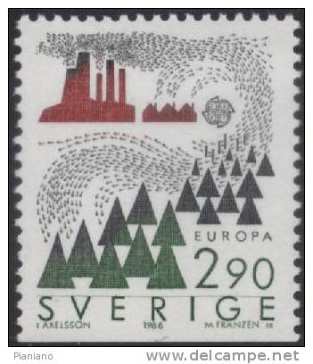 PIA  -  SVEZIA -  1986  :  Europa   (Un 1377-79) - 1986