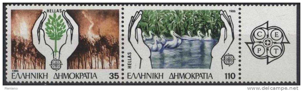 PIA  -  GRECIA  -  1986  :  Europa - Protezione Della Natura -  (Yv 1611-12) - 1986