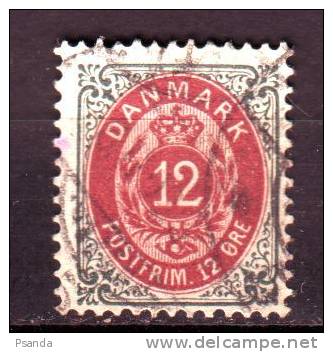 1875  Denmark  26 - Gebruikt
