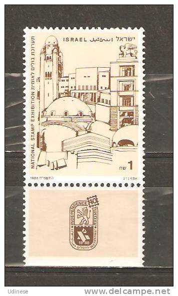 ISRAEL 1988 - INDEPENDENCE  - MH MINT HINGED - Neufs (avec Tabs)