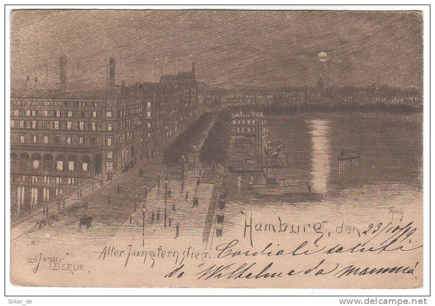 AK Hamburg Alter Jungfernstieg 1899 Hamburg - Feltre - Venedig - Mitte