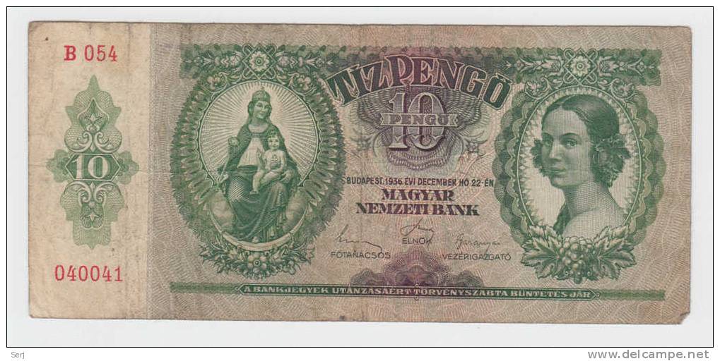Hungary 10 Pengo 1936  P 100 - Ungarn