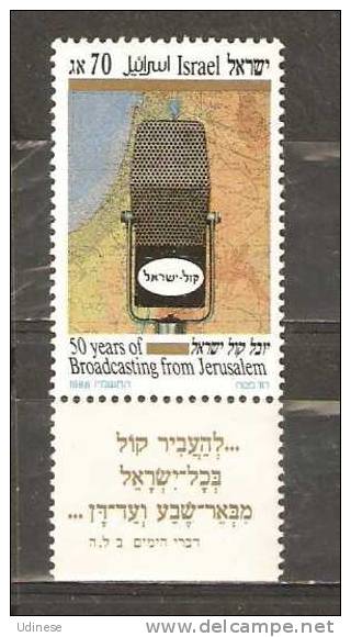 ISRAEL 1986 - BROADCASTING   - MH MINT HINGED - Neufs (avec Tabs)