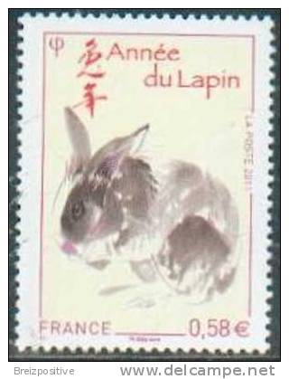 France 2011 - Nouvel An Chinois, Année Du Lapin / Chinese New Year, Year Of The Rabbit - MNH - Lapins