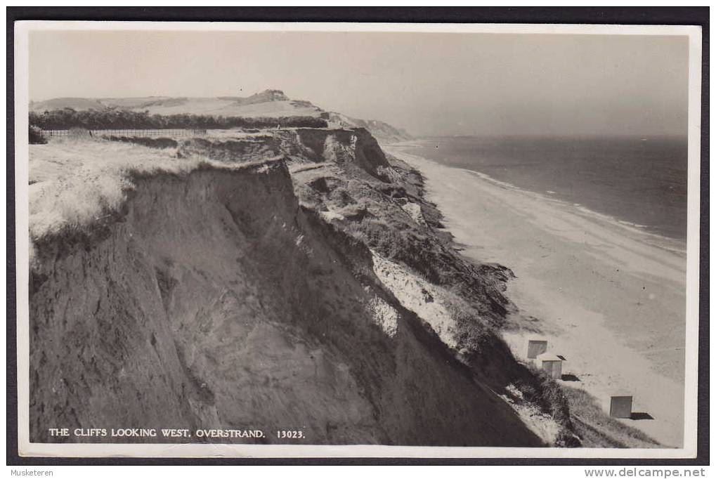 United Kingdom PPC England The Cliffs Looking West, Overstrand. 13023. Echt Real Photo Véritable Vera - Dover