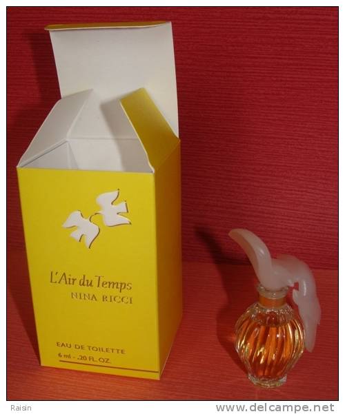 Nina Ricci L'Air Du Remps Réplique  Flacon  Miniature  Lalique" Plein " Avec  Boîte 6ml  Colombes TBE - Miniaturen Damendüfte (mit Verpackung)