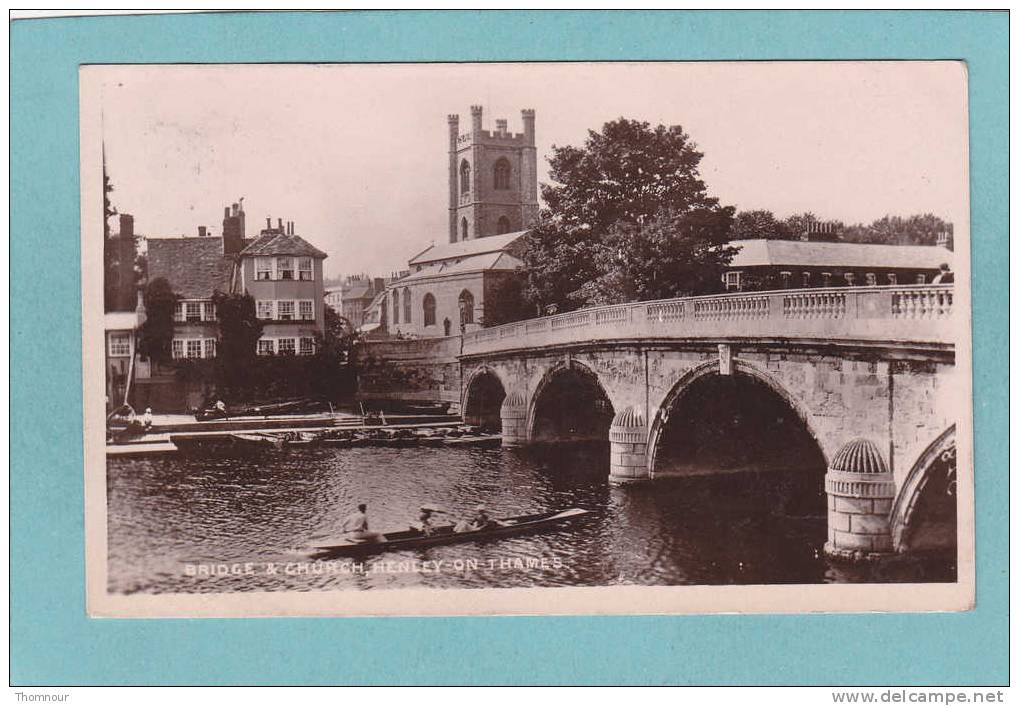 HENLEY - ON - THAMES  -  BRIDGE & CHURCH  -  1907  -  TRES BELLE CARTE PHOTO  - - Sonstige & Ohne Zuordnung