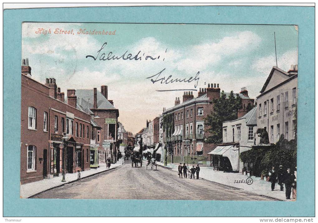 MAIDENHEAD  -  High  Street  -  1907   - BELLE  CARTE ANIMEE  -  Valentine´s Series  - - Other & Unclassified