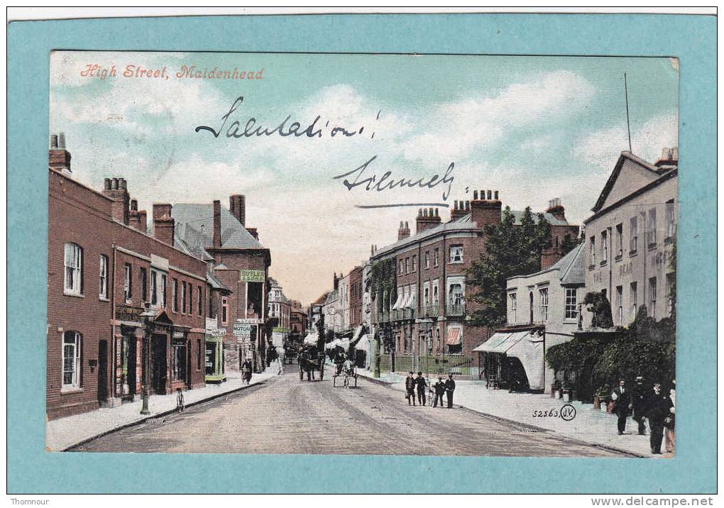 MAIDENHEAD  -  High  Street  -  1907   - BELLE  CARTE ANIMEE  -  Valentine´s Series  - - Autres & Non Classés