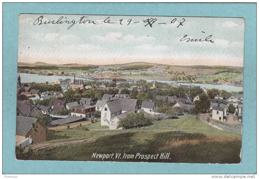 NEWPORT  VT.  -  From  Prospect  Hill.  -1907  -  CARTE PRECURSEUR  - - Other & Unclassified