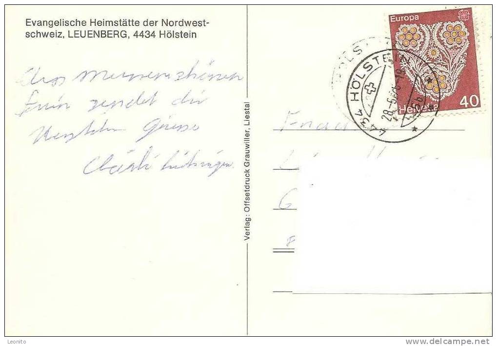 Evangelische Heimstätte Der Nordwestschweiz LEUENBERG Hölstein 1976 - Autres & Non Classés