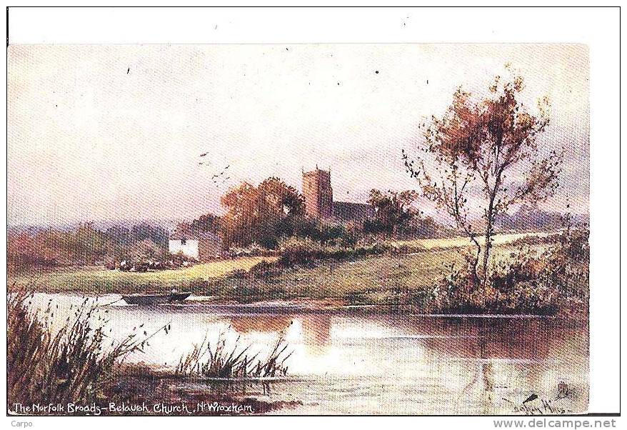 The Norfolk Broads - Belaugh Church. Nr Wroxham. (Raphael Tuck, Oilette) - Other & Unclassified