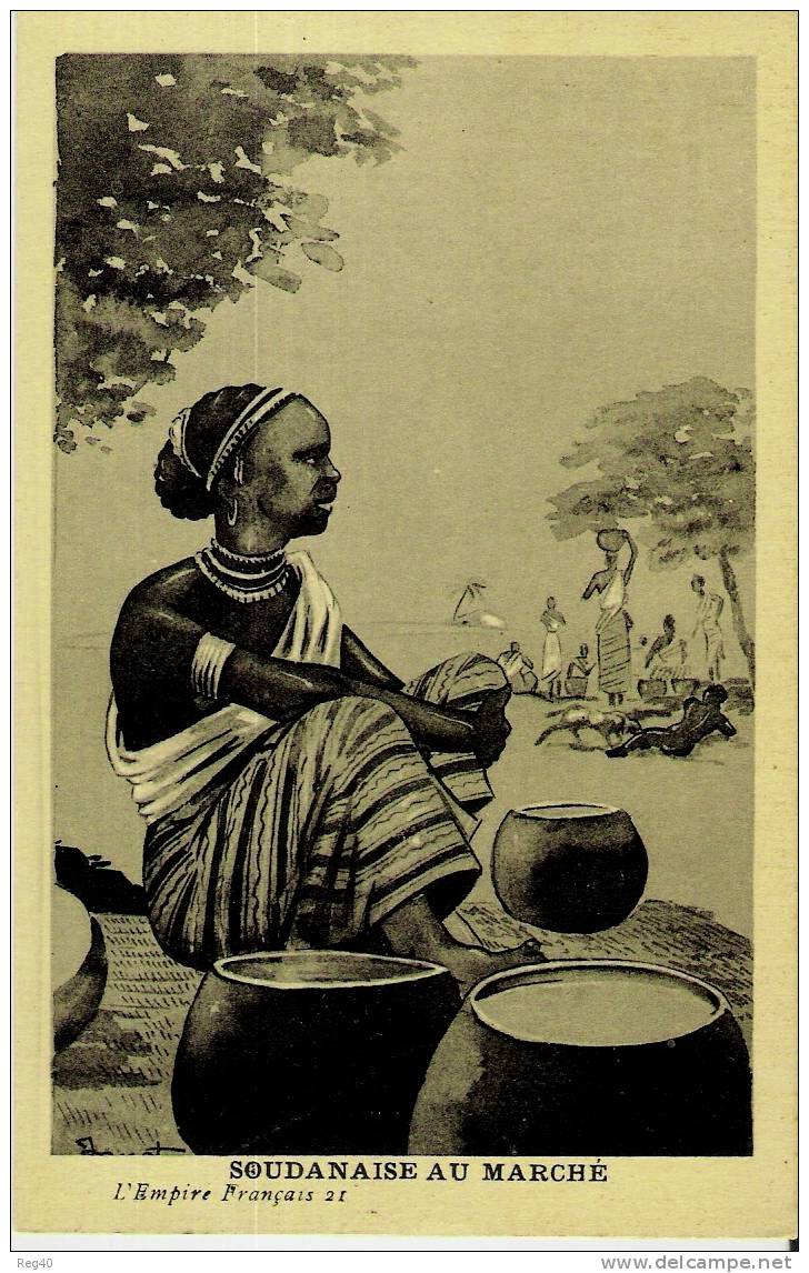 L´EMPIRE FRANCAIS - -  SOUDANAISE AU MARCHE  -  ILLUST.  .... - Sudan